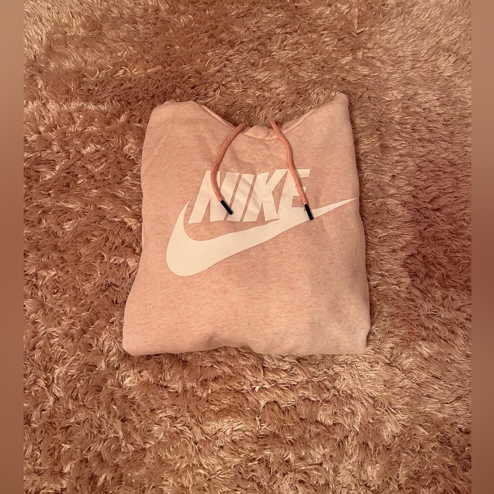 Nike pink logo hoodie